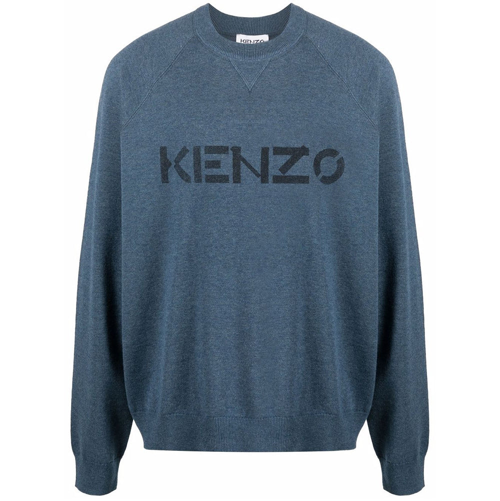 Kenzo Men&#39;s Logo Seasonal PRT Jumper Blue