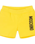 Moschino Unisex Baby Logo Shorts Yellow