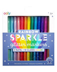 ooly Rainbow Sparkle Glitter Markers - Set of 15