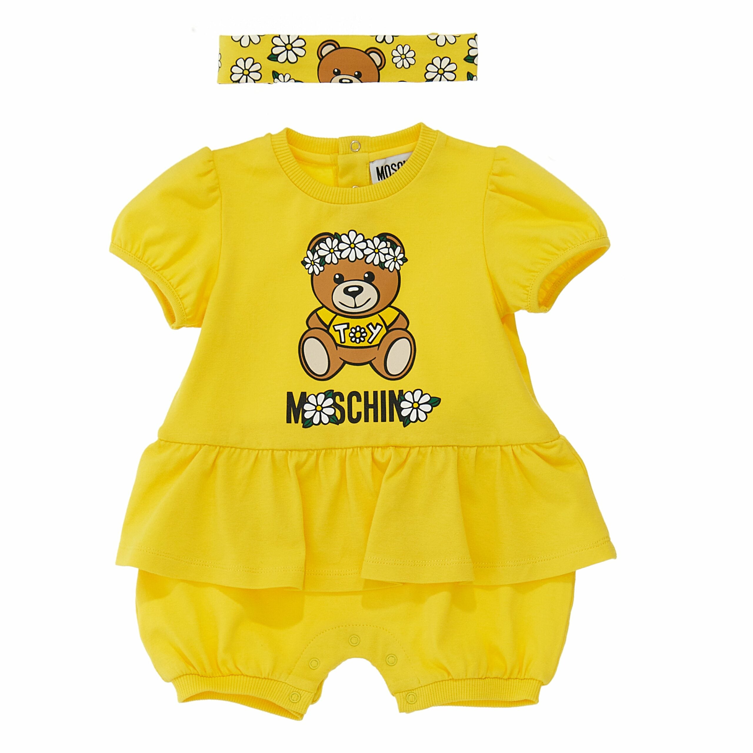 Moschino Baby Girls Outfit Set Yellow
