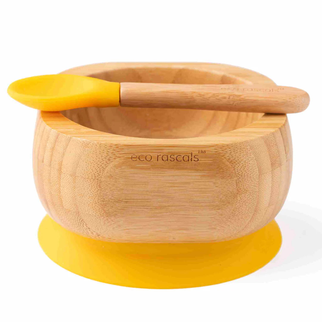 Eco Rascals Bowl &amp; Spoon set in Yellow