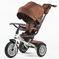 Bentley 6 in 1 Trike - Satin White / Brown