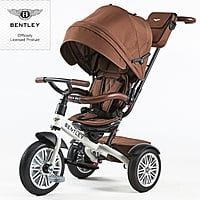 Bentley 6 in 1 Trike - Satin White / Brown