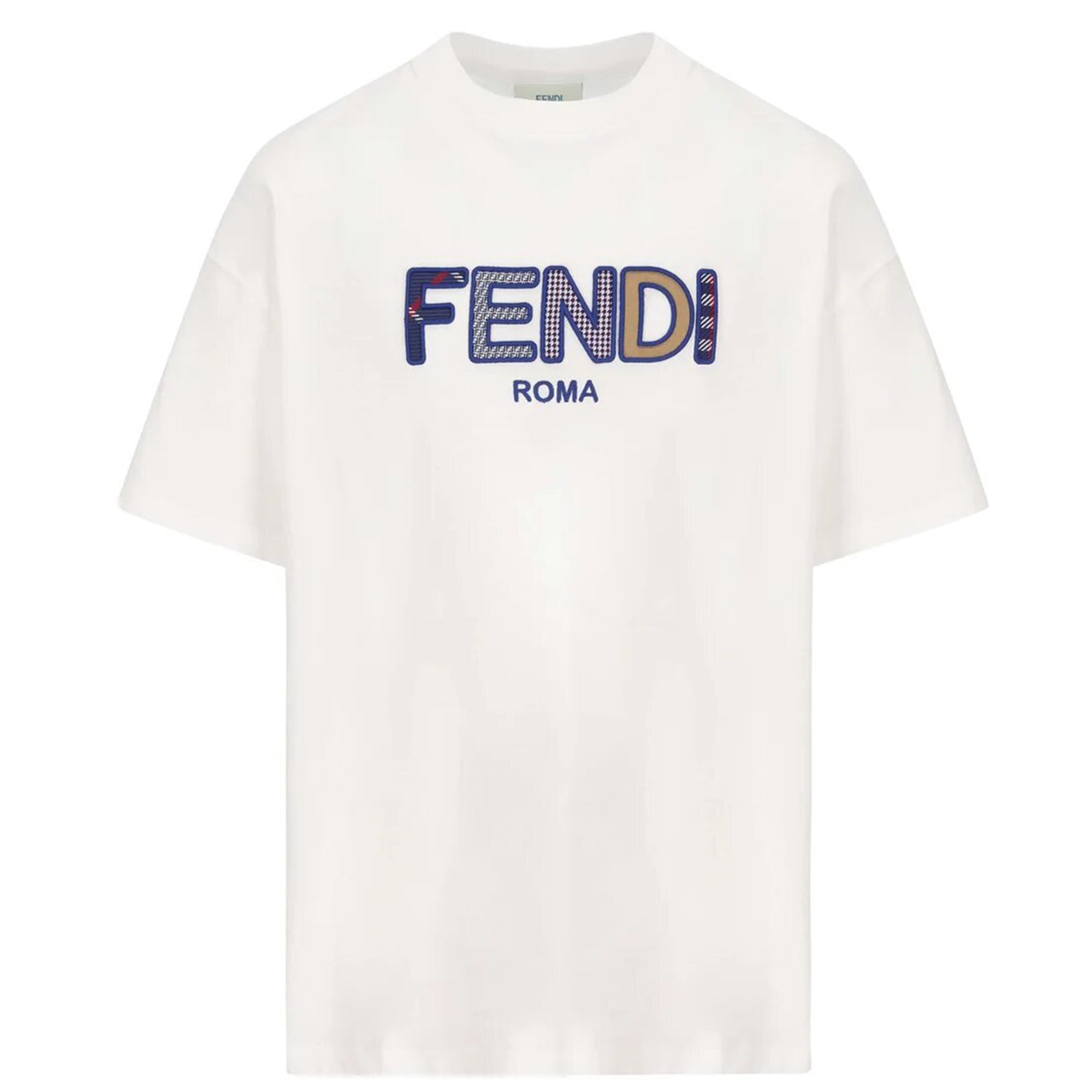 Fendi Unisex Logo T-shirt White