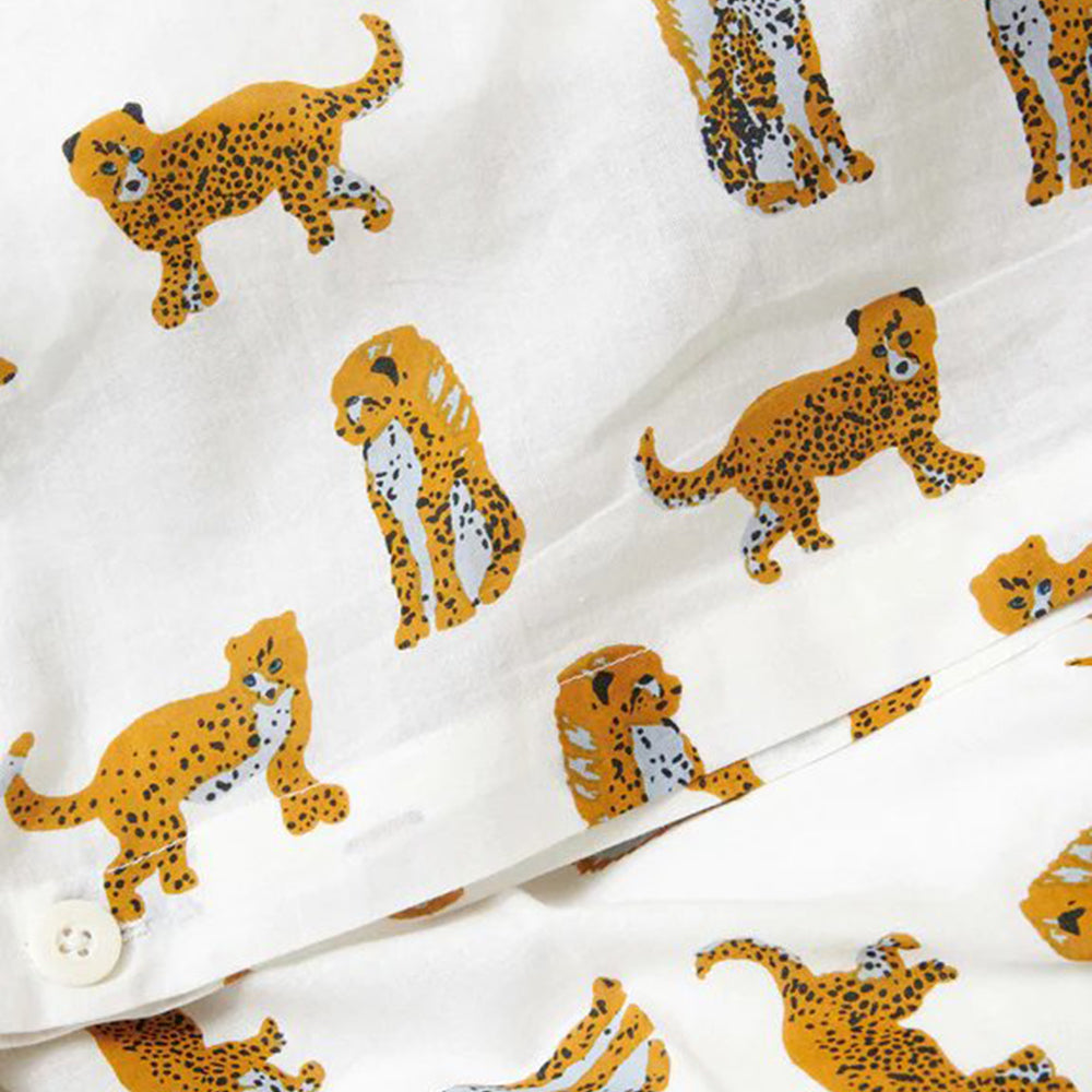 Lucas Du Tertre Yellow Jaguar Duvet Cover