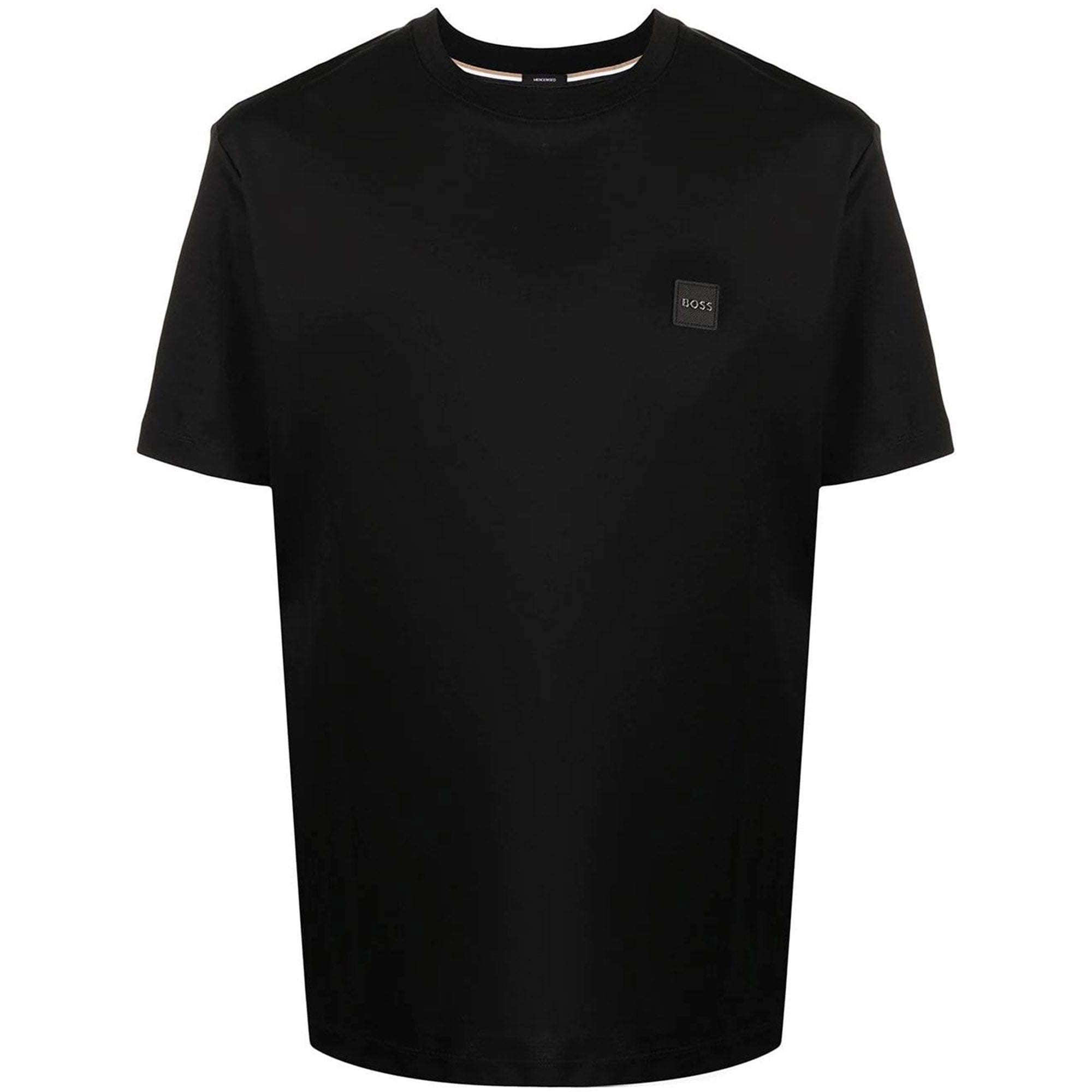 Hugo Boss Mens T shirt Square Chest Logo Black