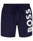 Hugo Boss Mens Logo Swim Shorts Navy