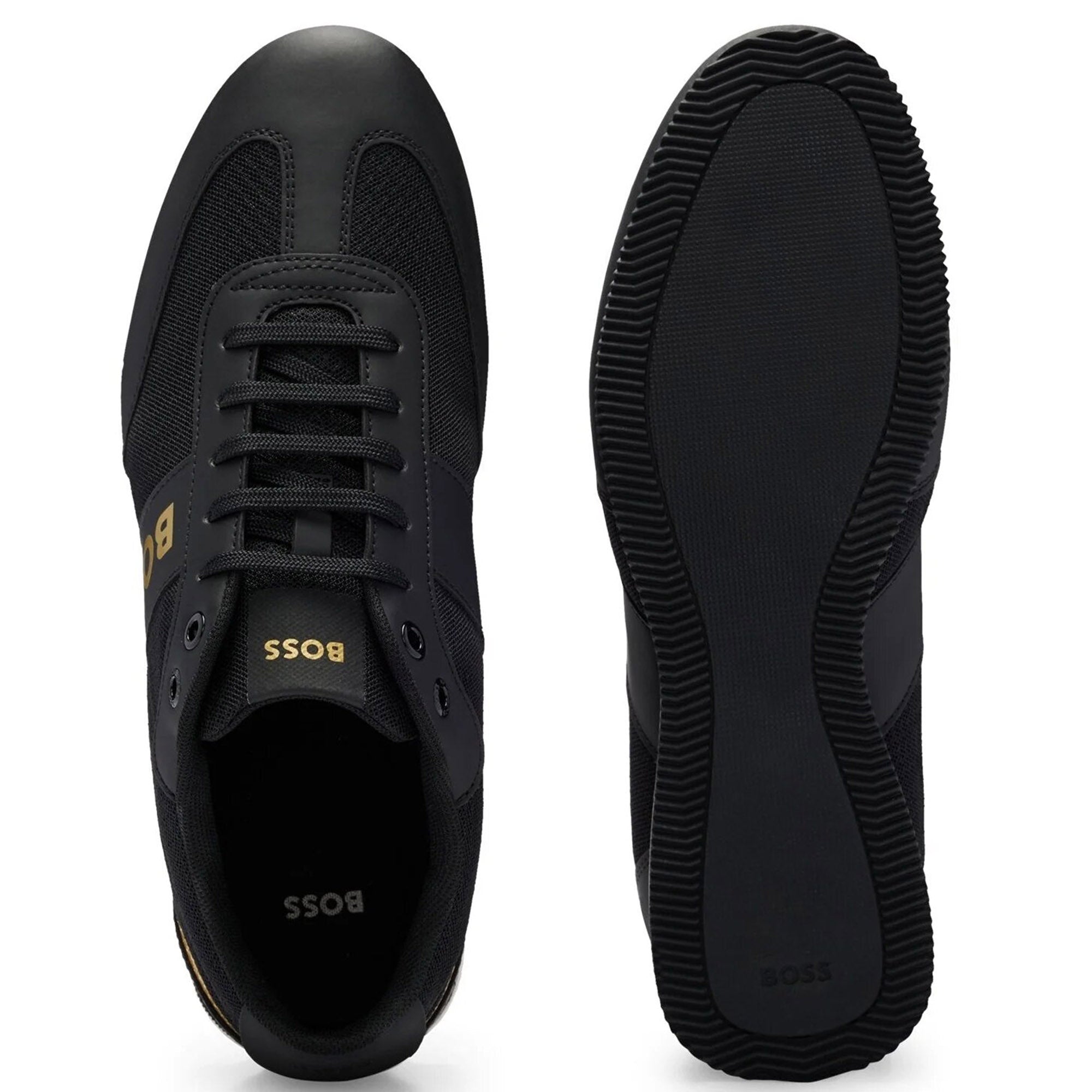 Hugo Boss Mens Rusham Low Sneakers Black