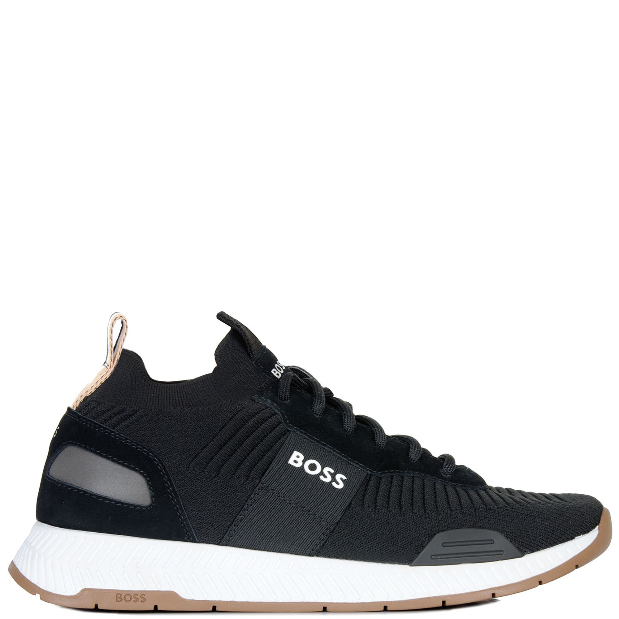 Hugo Boss Mens Titanium Run Sneakers Charcoal