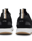Hugo Boss Mens Titanium Run Sneakers Charcoal