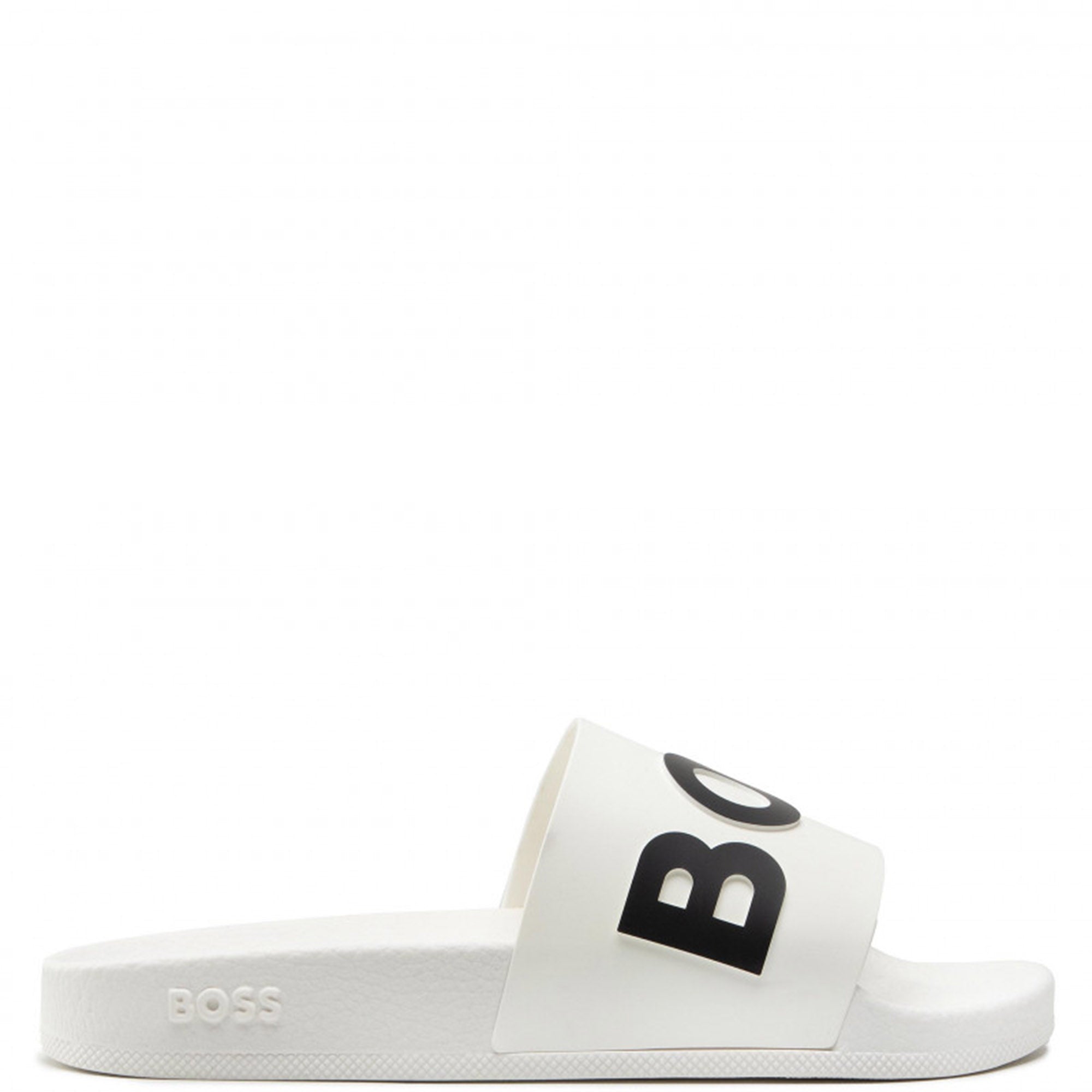 Hugo Boss Mens Classic Logo Sliders White