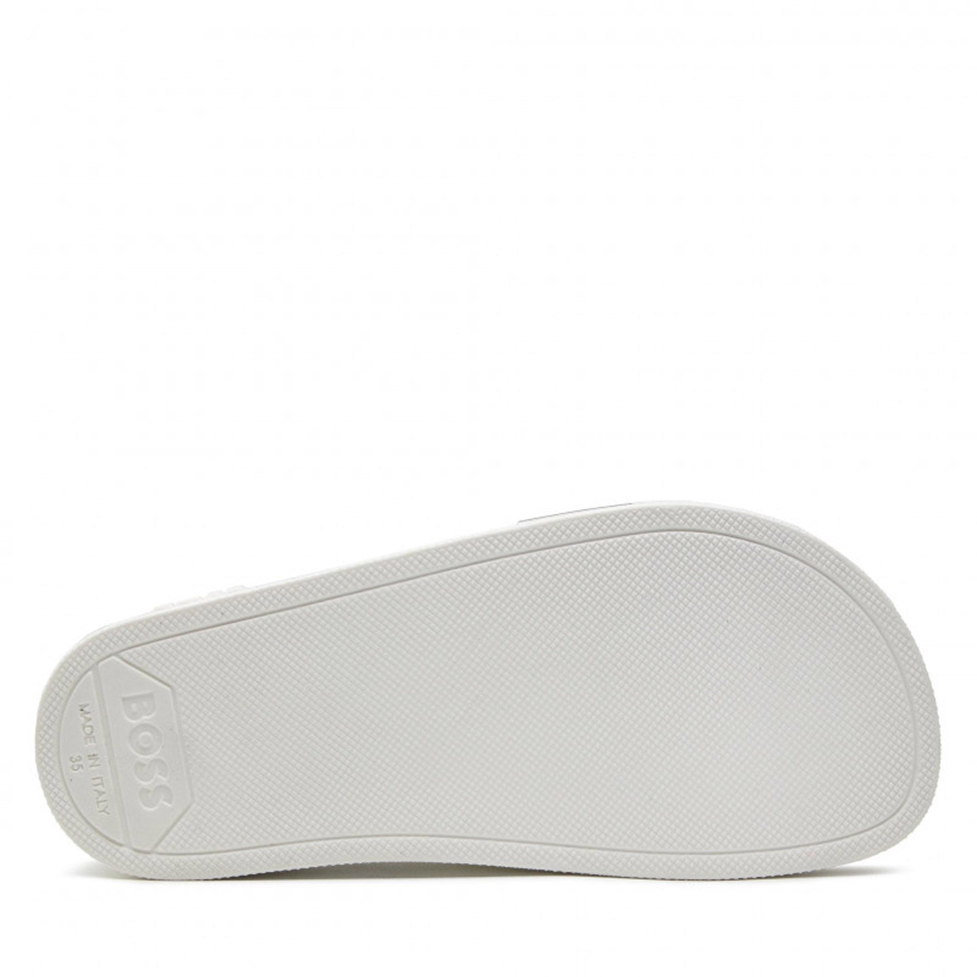 Hugo Boss Mens Classic Logo Sliders White