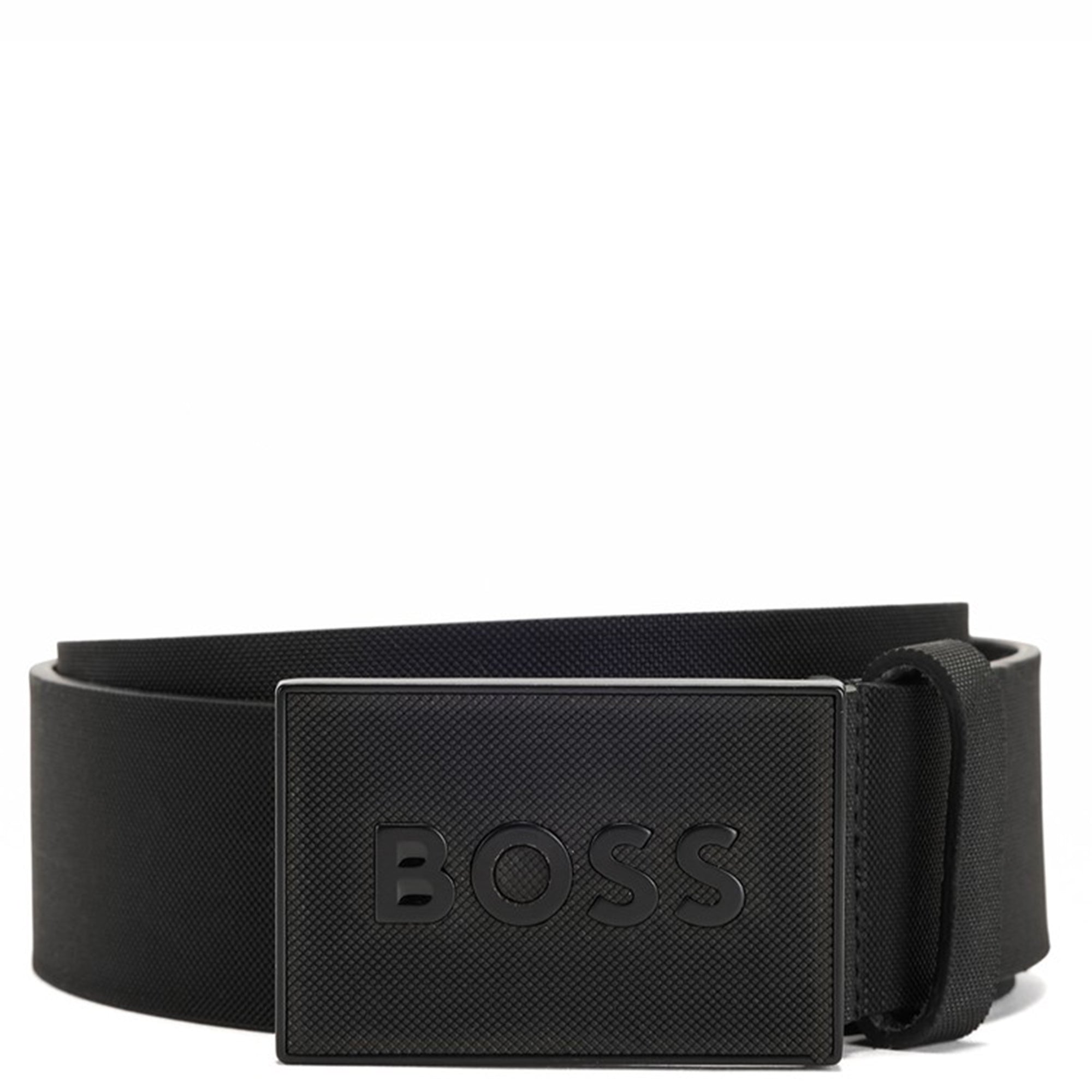 Hugo Boss Mens Boss Icon Logo Belt Black
