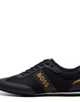 Hugo Boss Mens Parkour Run Sneakers Black