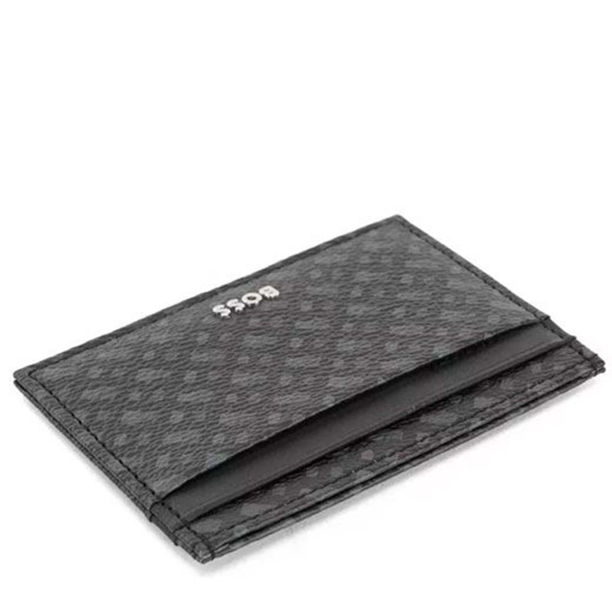 Hugo Boss Mens Card Holder Print Black