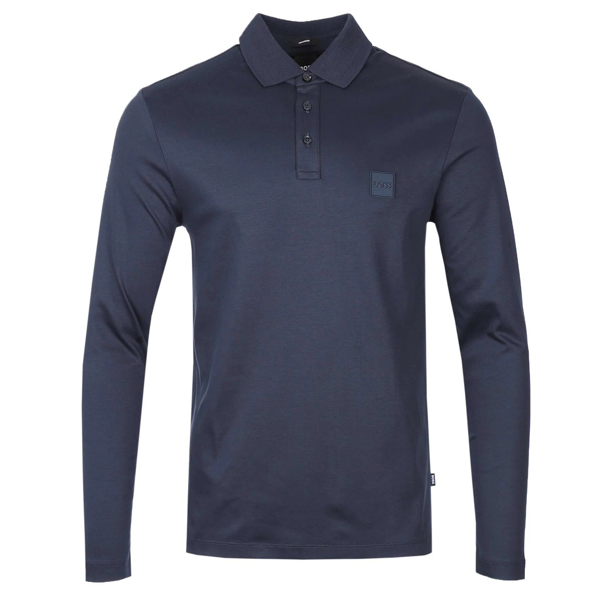 Hugo Boss Mens Square Logo Polo Shirt Navy