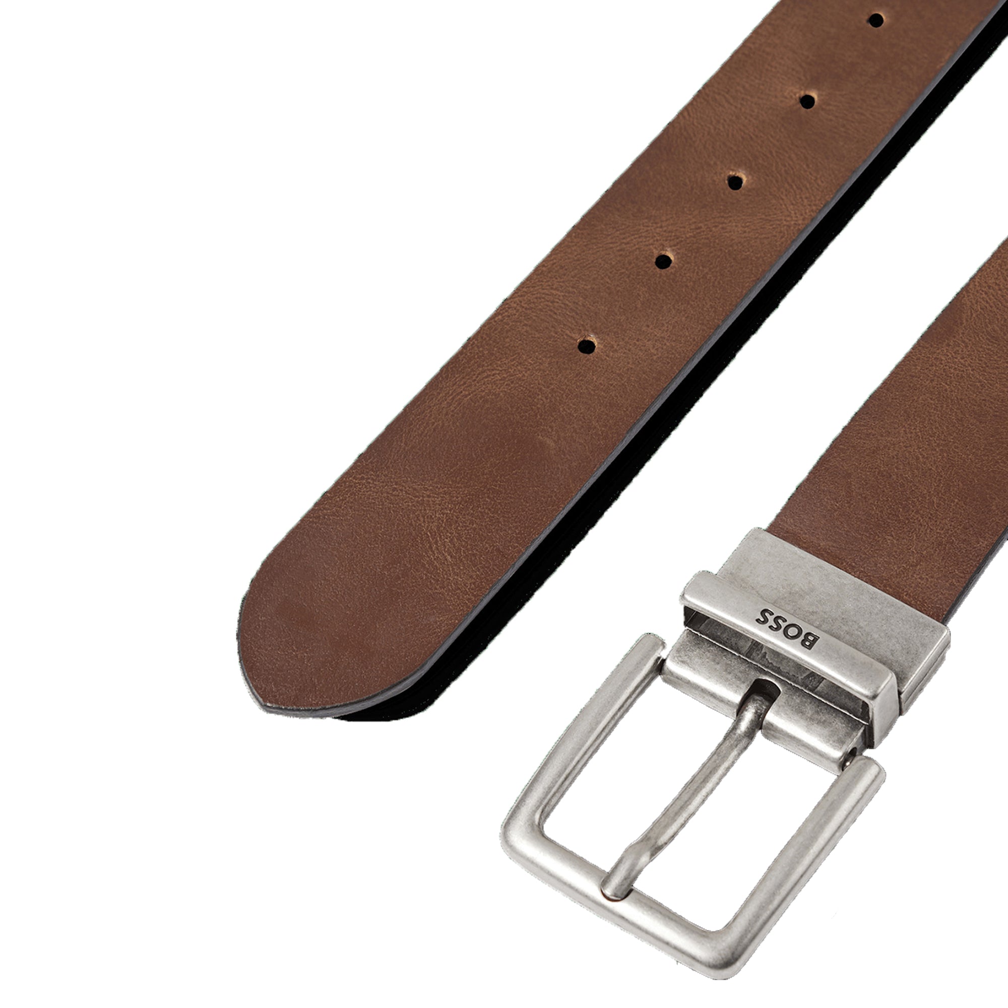Hugo Boss Mens Classic Leather Belt Brown