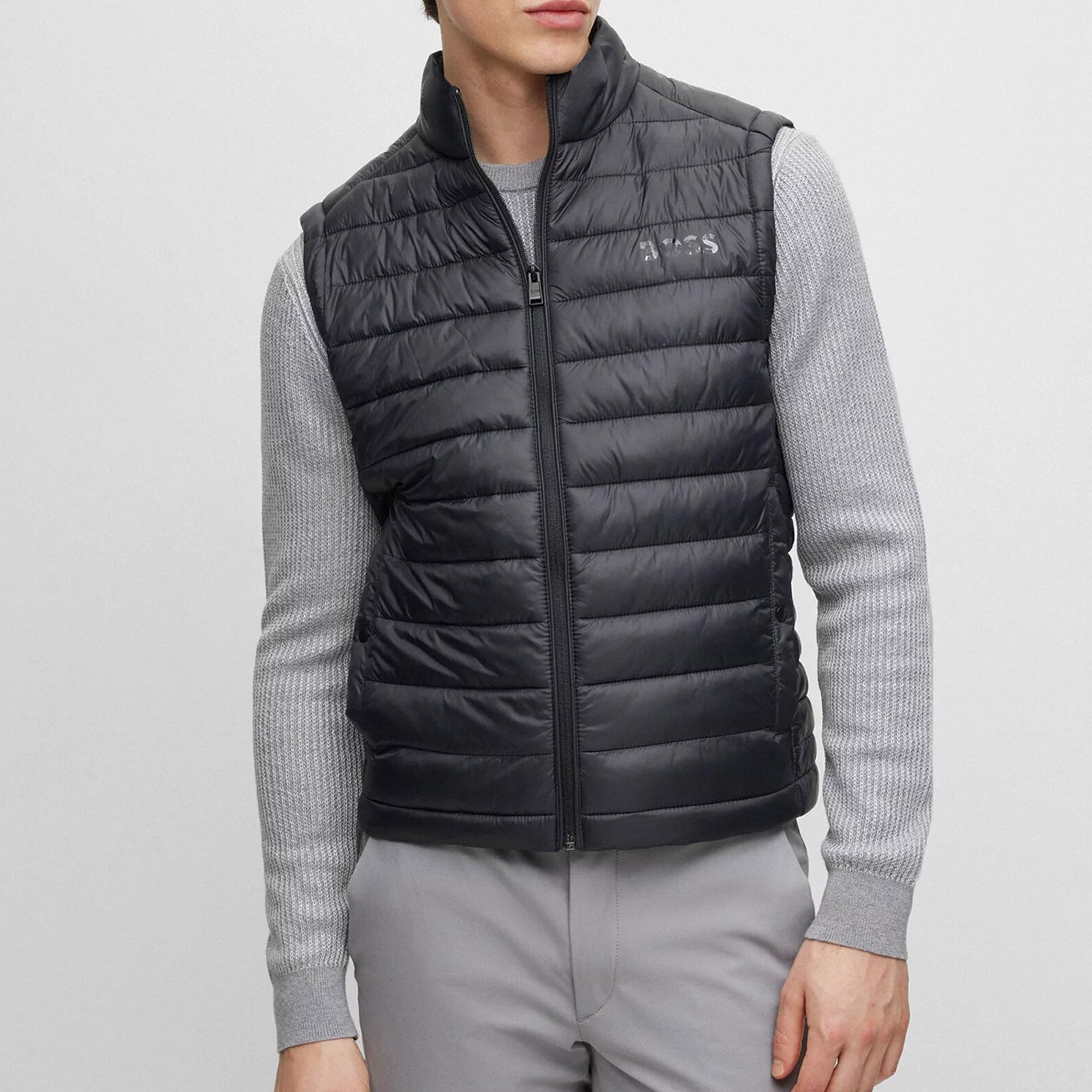 Hugo Boss Mens Chest Icon Logo Gilet Navy