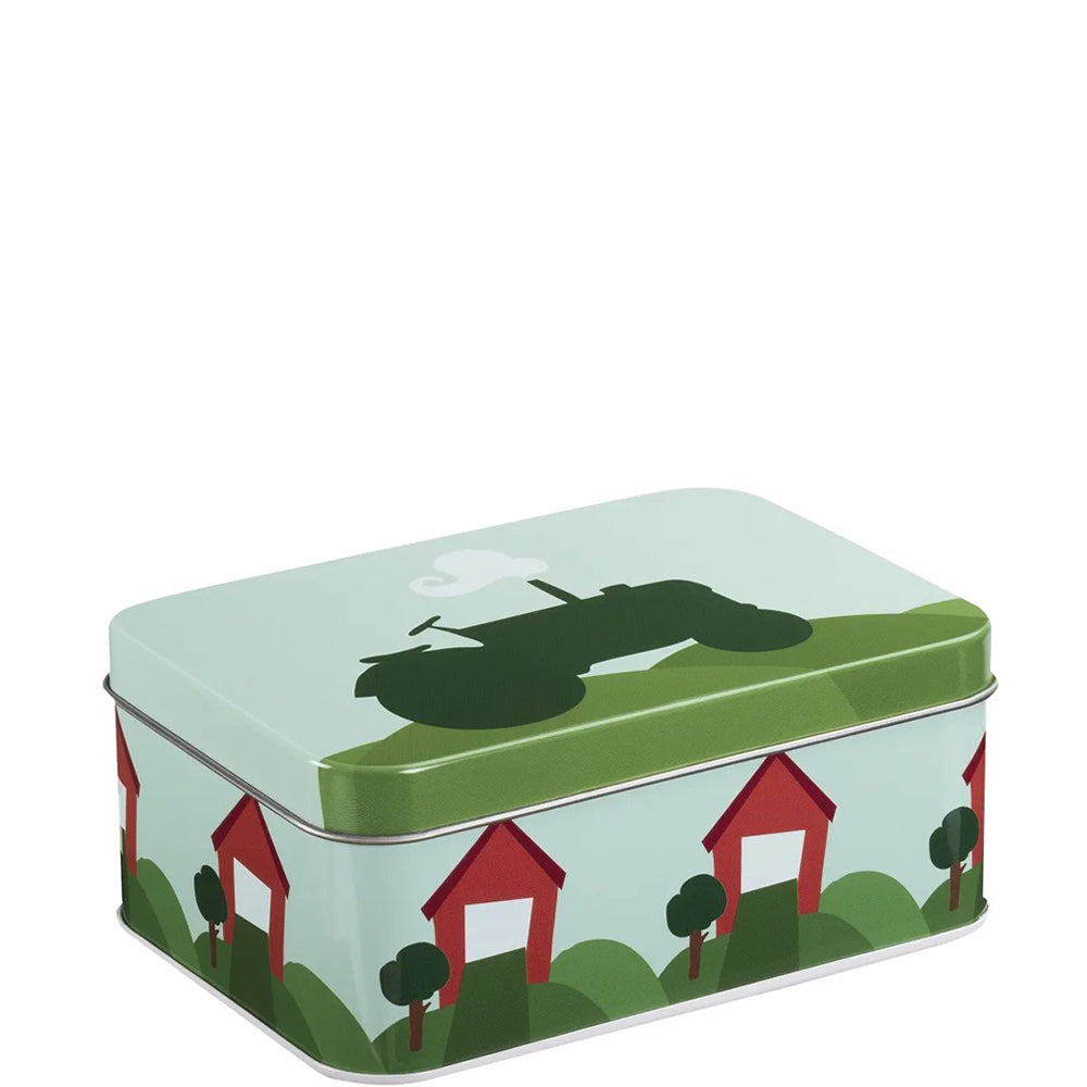 Blafre - Rectangular Tin Box, Tractor and Barn