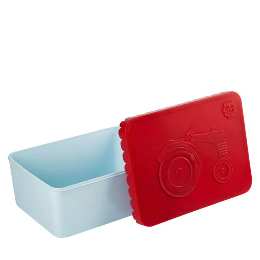 Blafre - Lunch Box Tractor, 1 compartment, Red/Light Blue