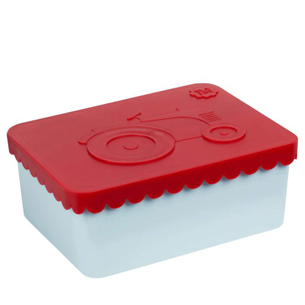 Blafre - Lunch Box Tractor, 1 compartment, Red/Light Blue