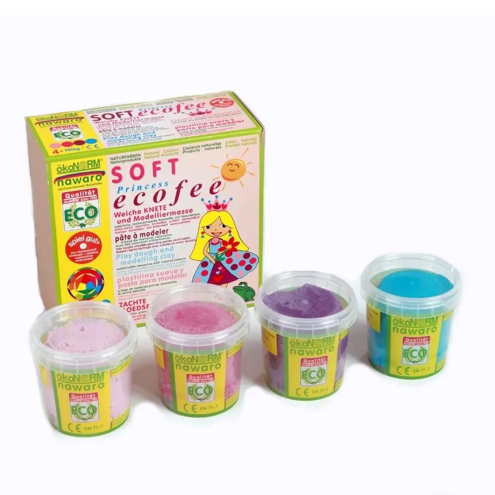 okoNORM Nawaro SOFT Modelling Dough, 4 Colour Set &quot;Ecofee&quot;