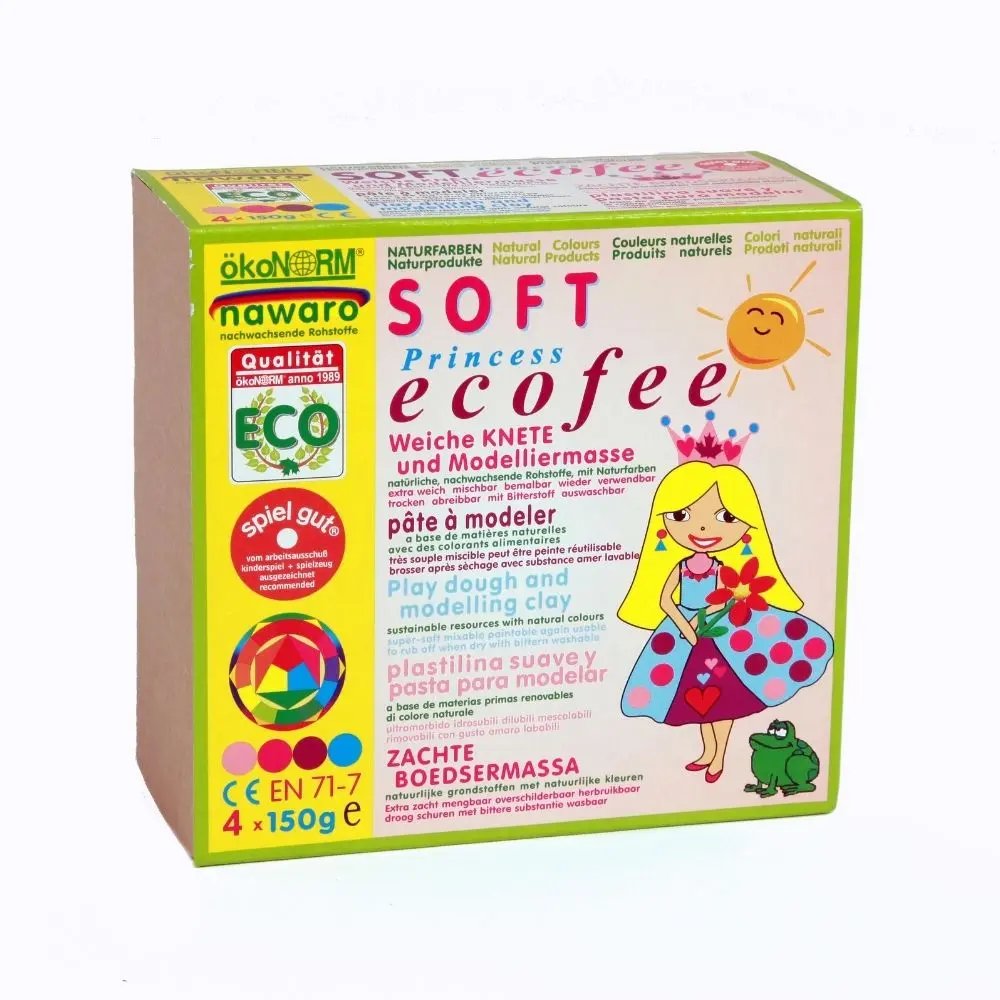 okoNORM Nawaro SOFT Modelling Dough, 4 Colour Set &quot;Ecofee&quot;