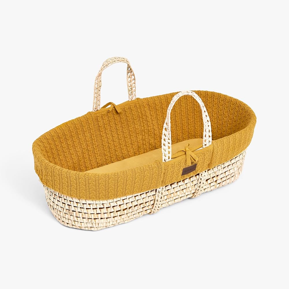Moses Basket and Static Stand Bundle - Honey