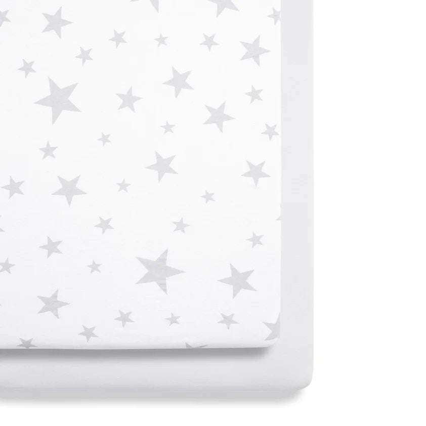 2 Pack Crib Fitted Sheets - Star