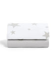 2 Pack Crib Fitted Sheets - Star