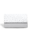 2 Pack Crib Fitted Sheets - Grey Spot