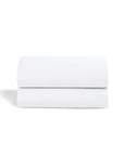 2 Pack Crib Fitted Sheets - White