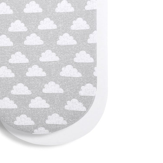 2 Pack Moses Basket/Pram Fitted Sheets - Cloud Nine