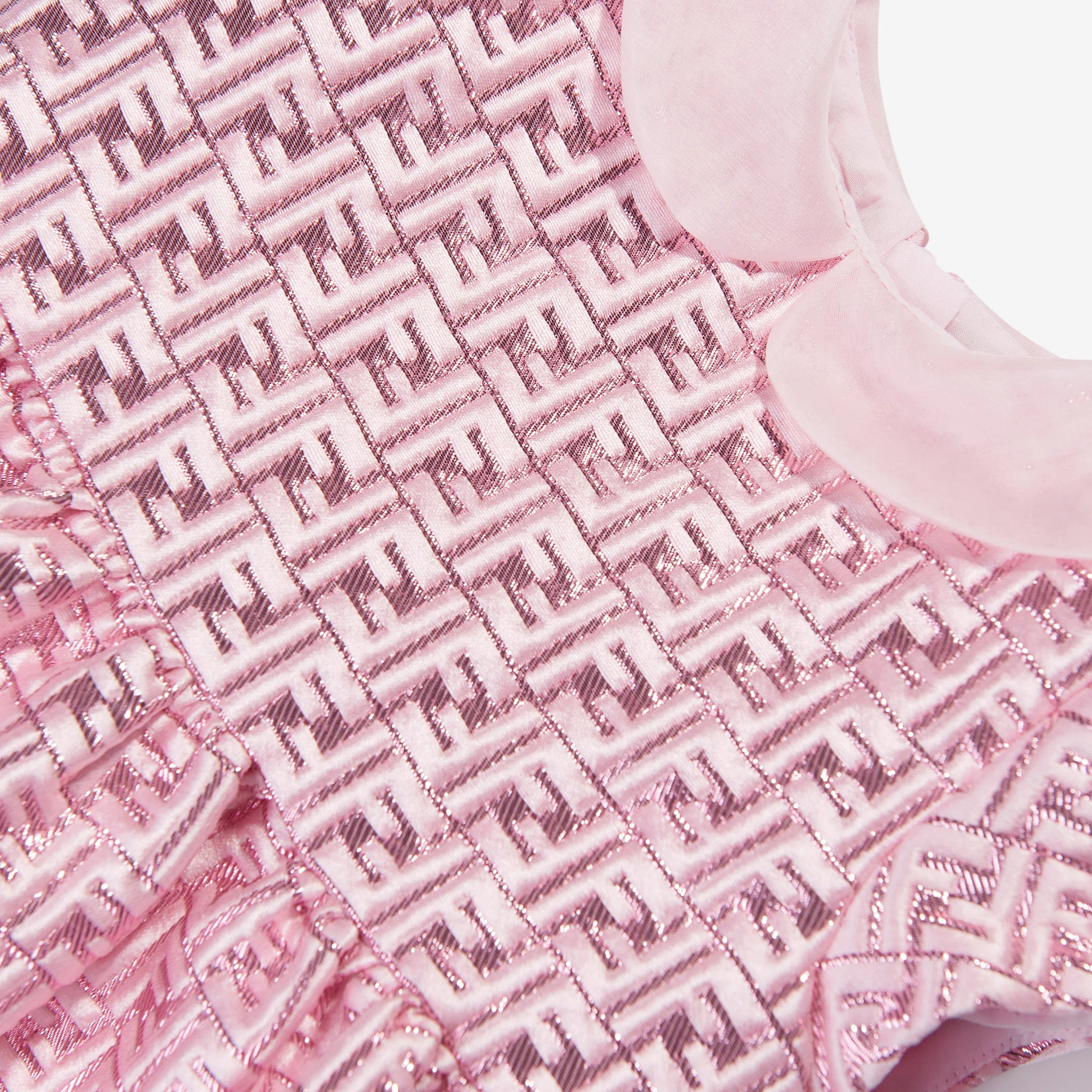Fendi Baby Girls FF All Over Dress Pink