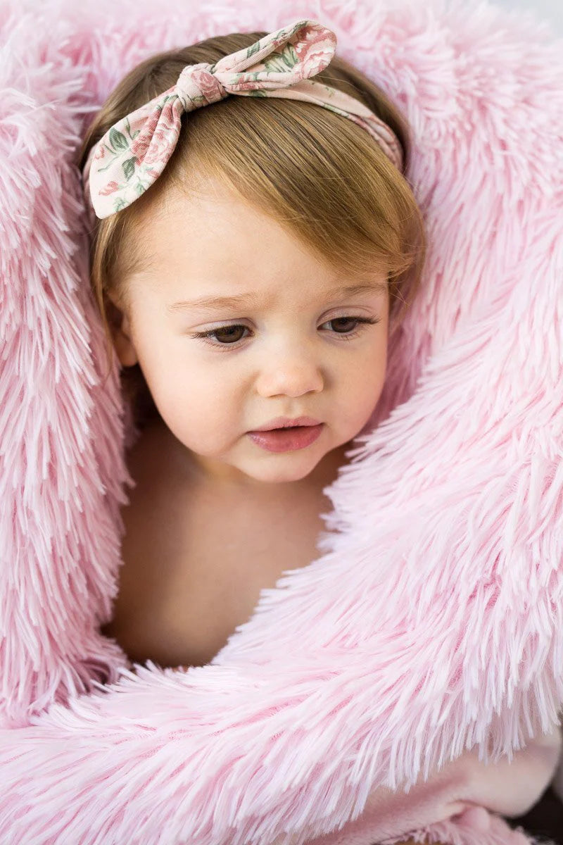 Bizzi Growin Fluffy Baby Blanket - Blush Pink - Koochicoo™️