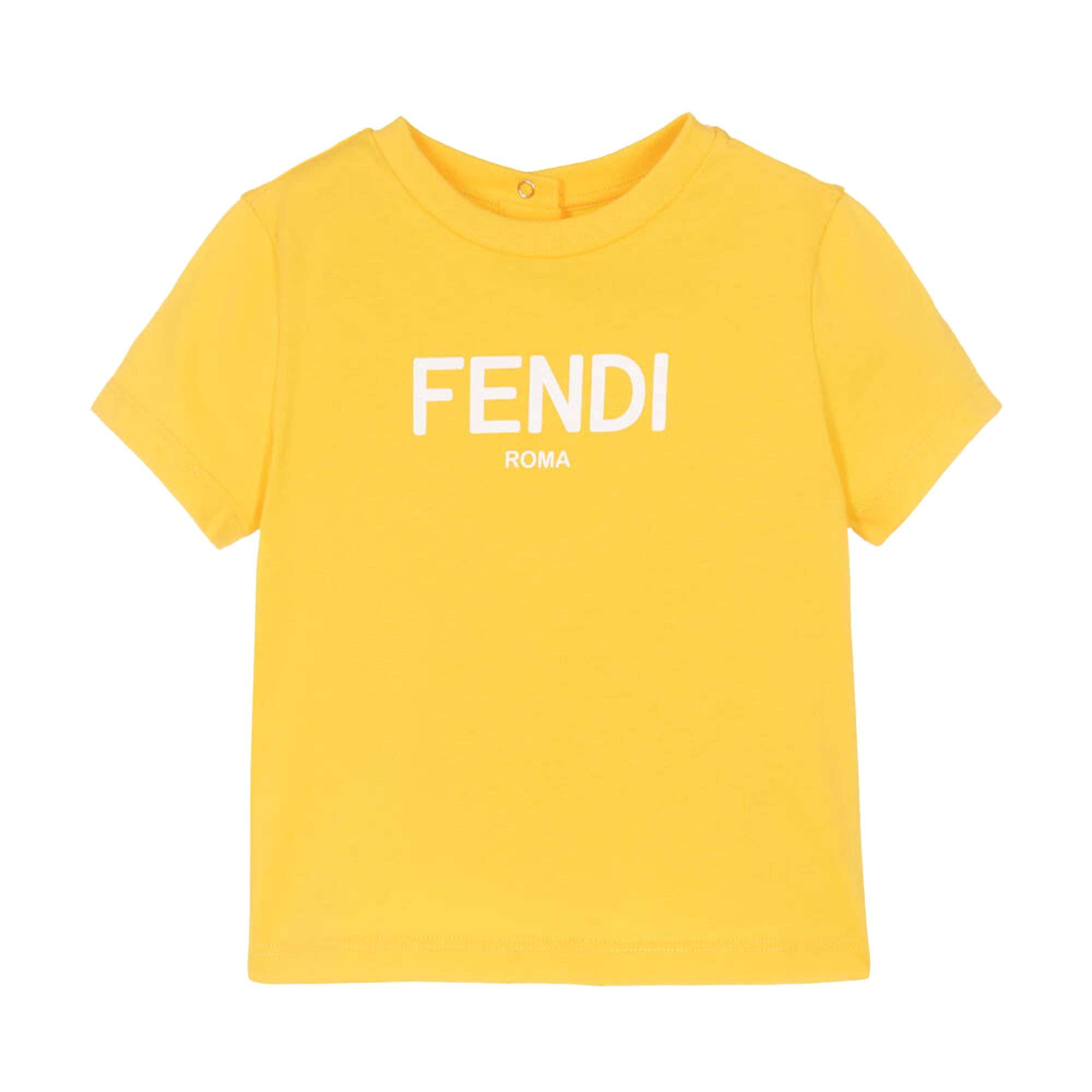 Fendi Baby Boys Logo T-Shirt Yellow