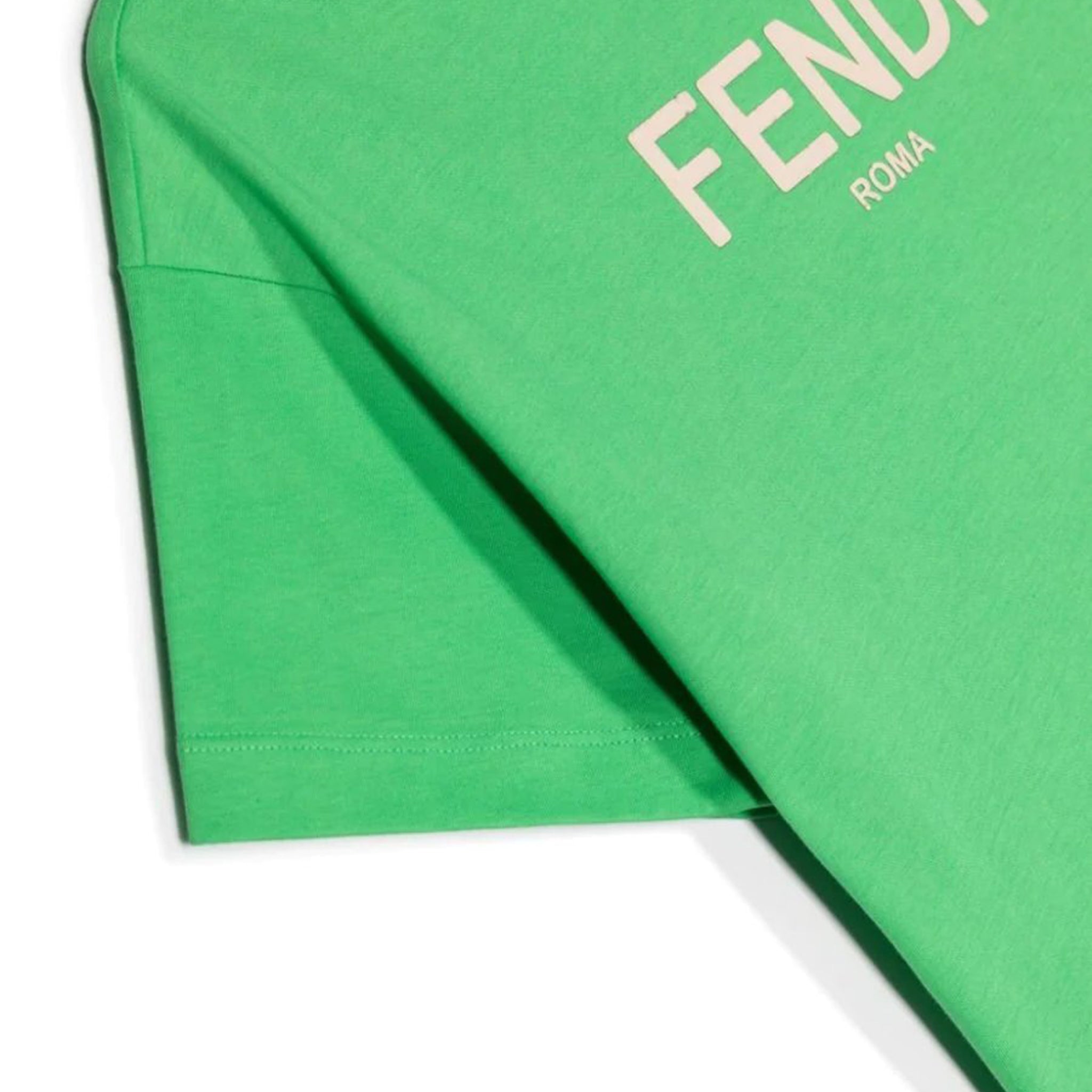 Fendi Baby Unisex Logo Print T-shirt Green