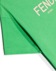 Fendi Baby Unisex Logo Print T-shirt Green