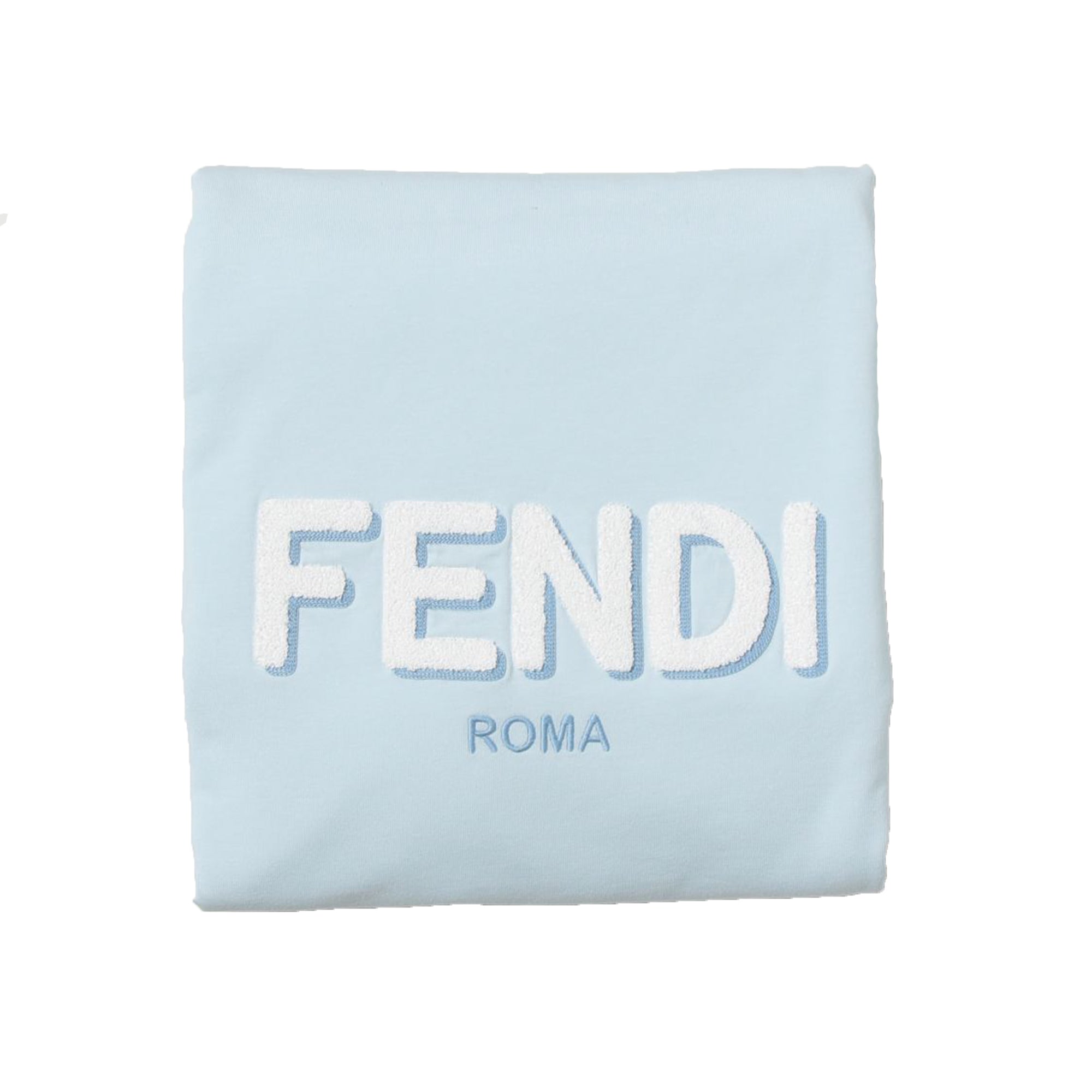 Fendi Baby Unisex Coperta Stretch Jersey Blanket Blue