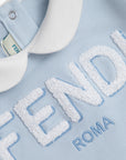 Fendi Baby Boys Babygrow, Hat & Bib Set Blue