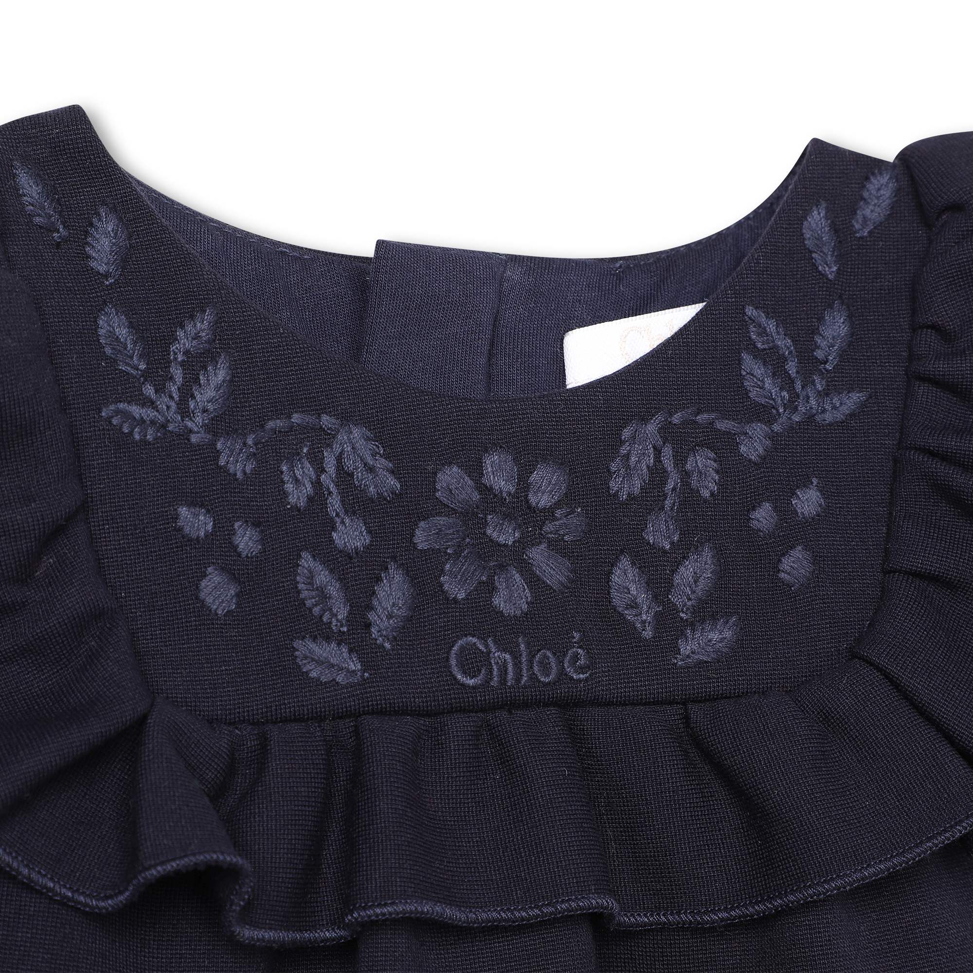 Chloe Baby Girls Knitted Dress in Navy