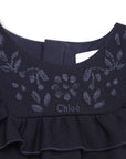 Chloe Baby Girls Knitted Dress in Navy