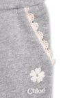 Chloe Baby Girls Logo Joggers in Grey