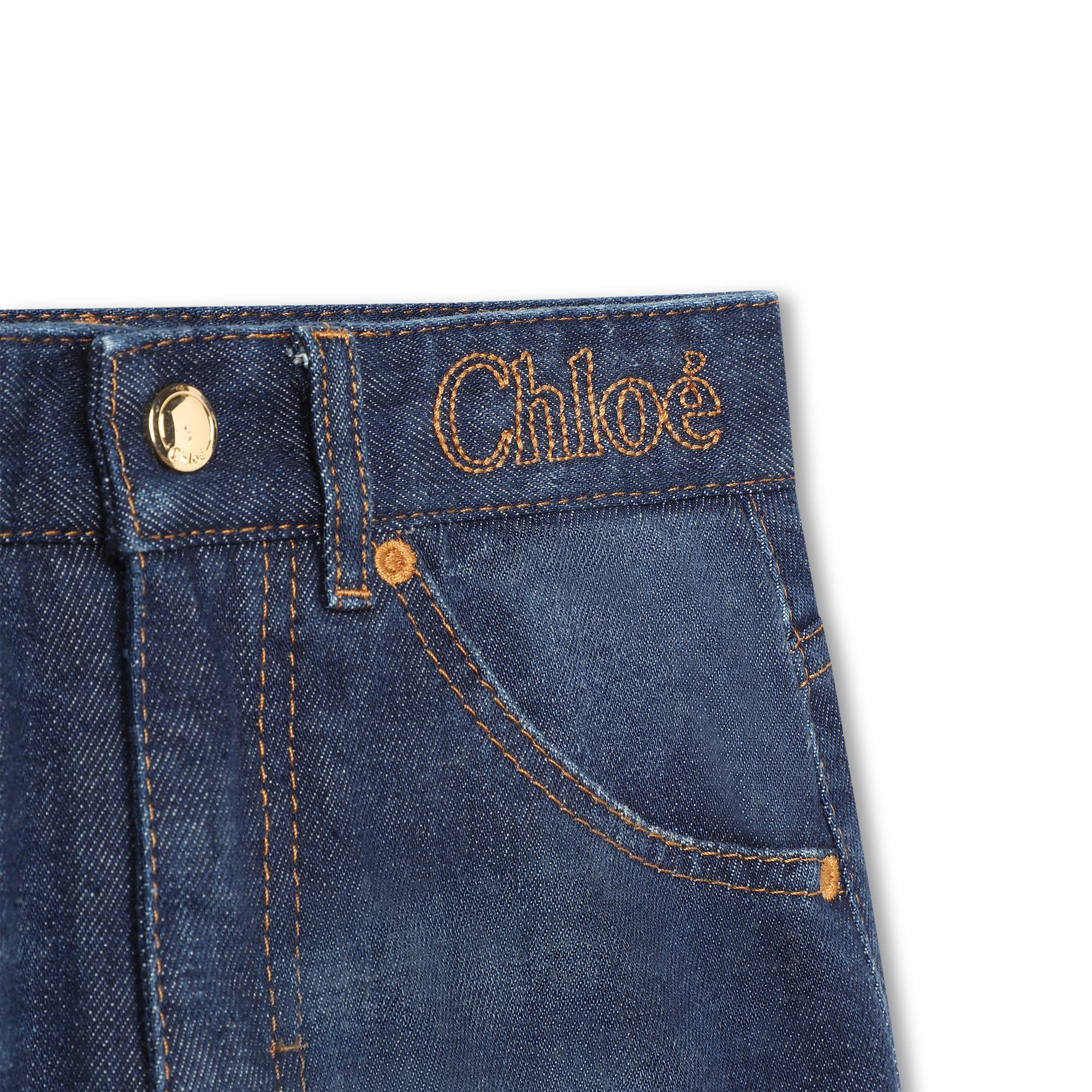 Chloe Girls Washed Jeans in Denim Blue