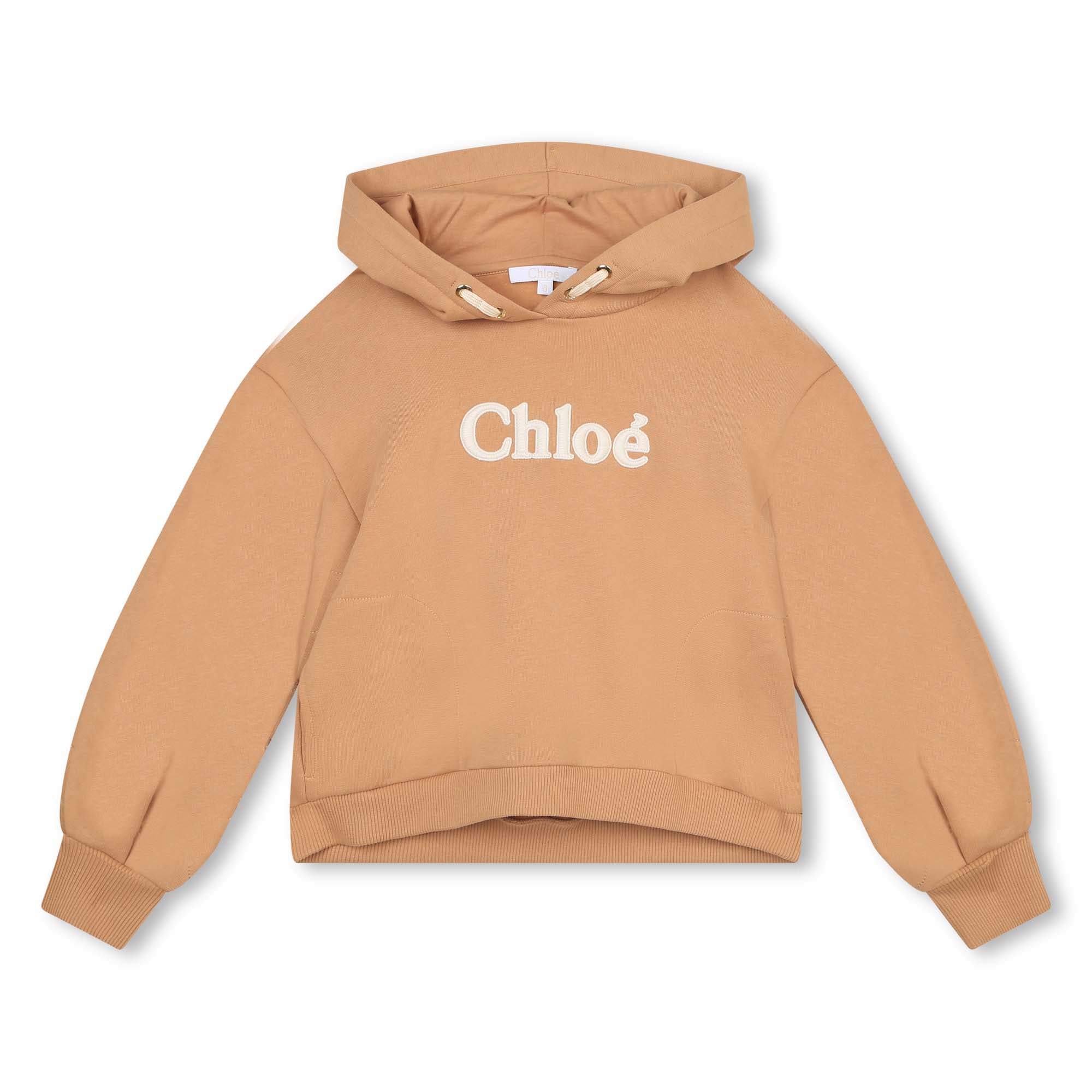 Chloe Girls Logo Hoodie in Beige