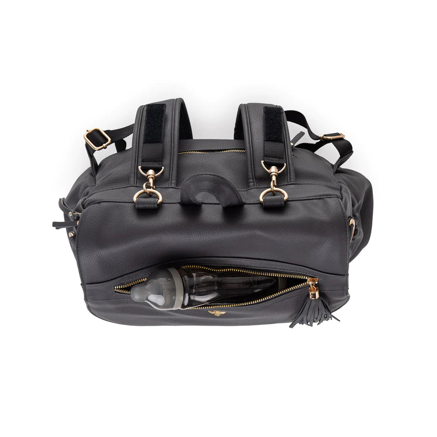 Bizzi Growin Vegan Leather Lilli Changing Bag™️ - Smoke Grey