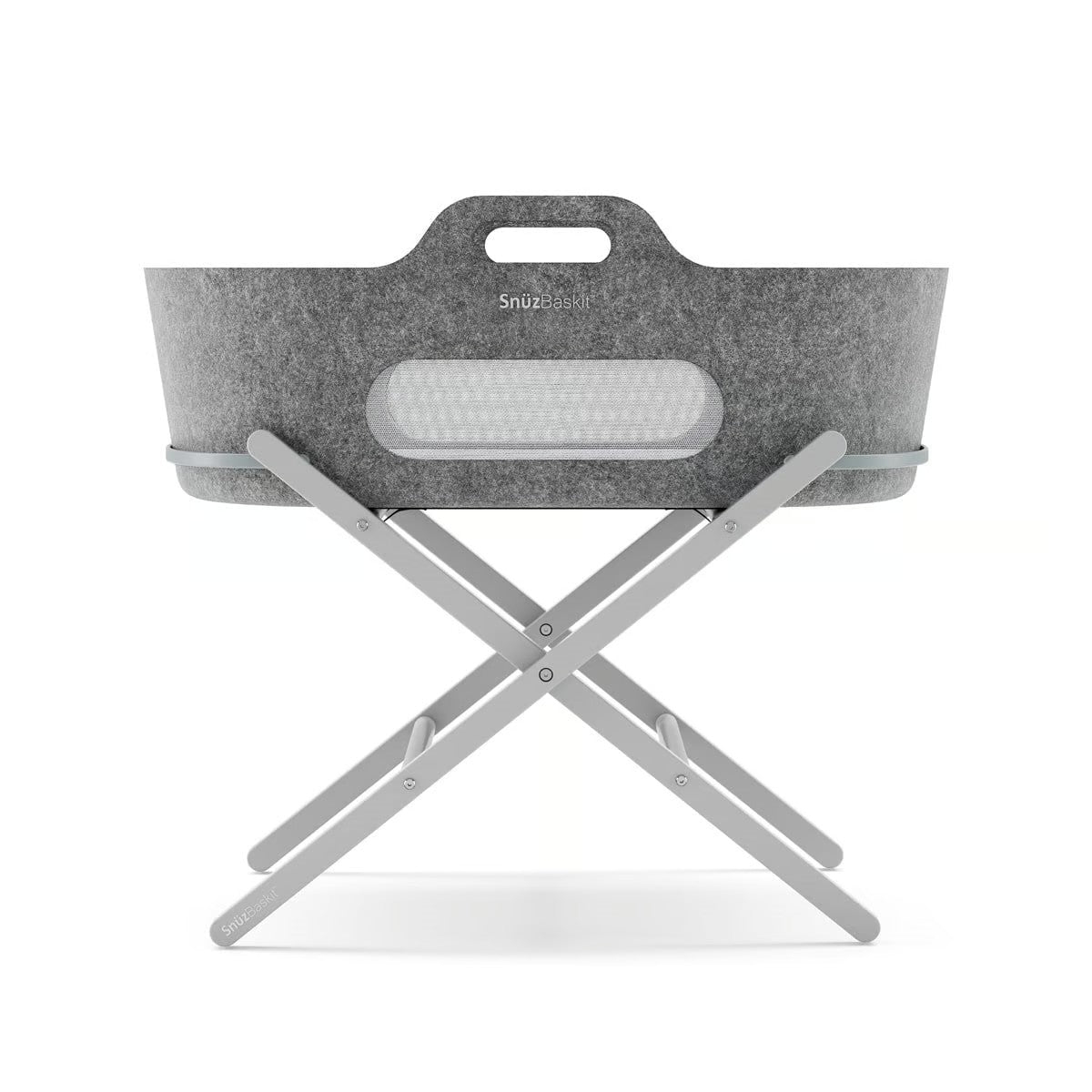 SnuzBaskit Dark Grey Moses Basket &amp; Dove Grey Stand Set