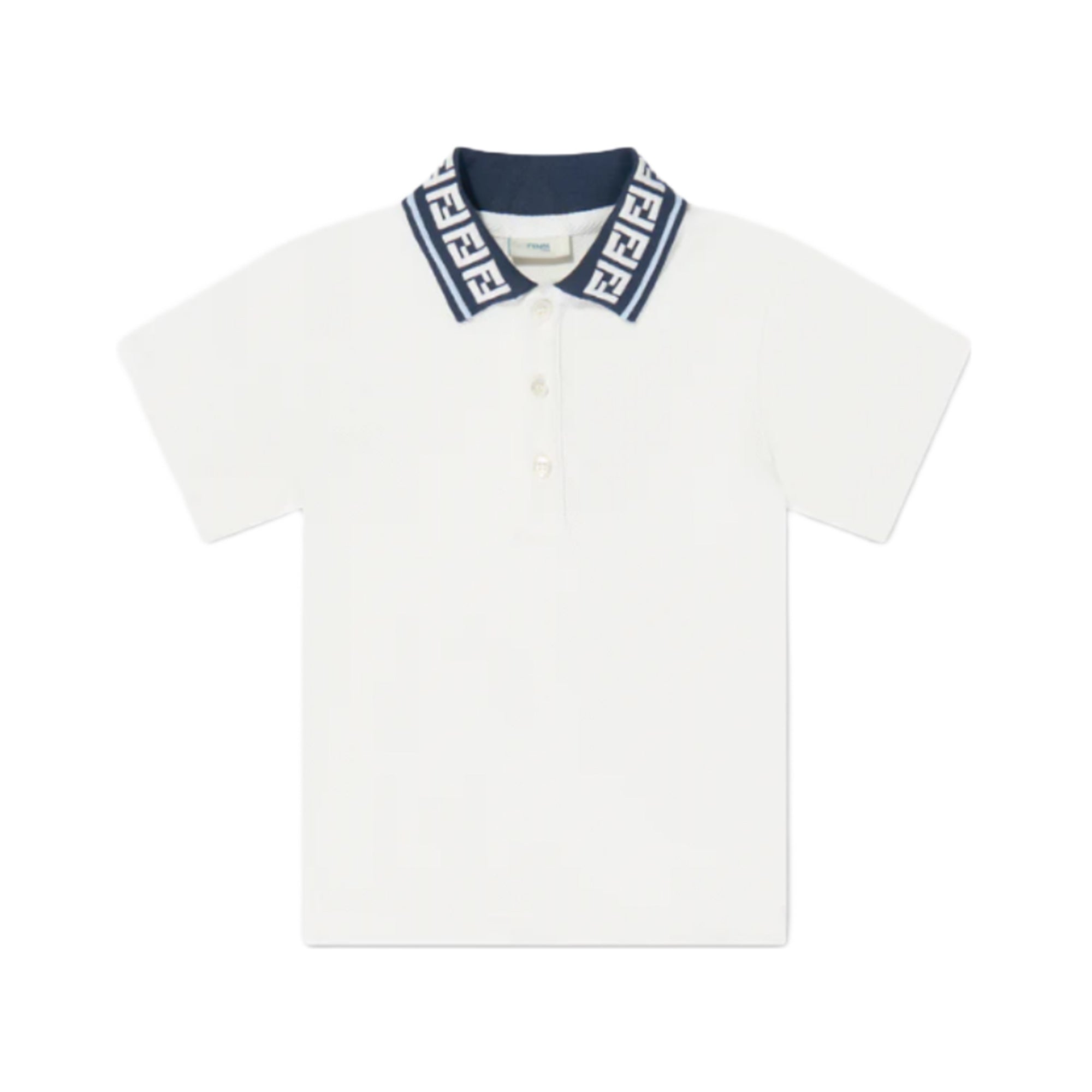 Fendi Baby Boys FF Collar Polo White