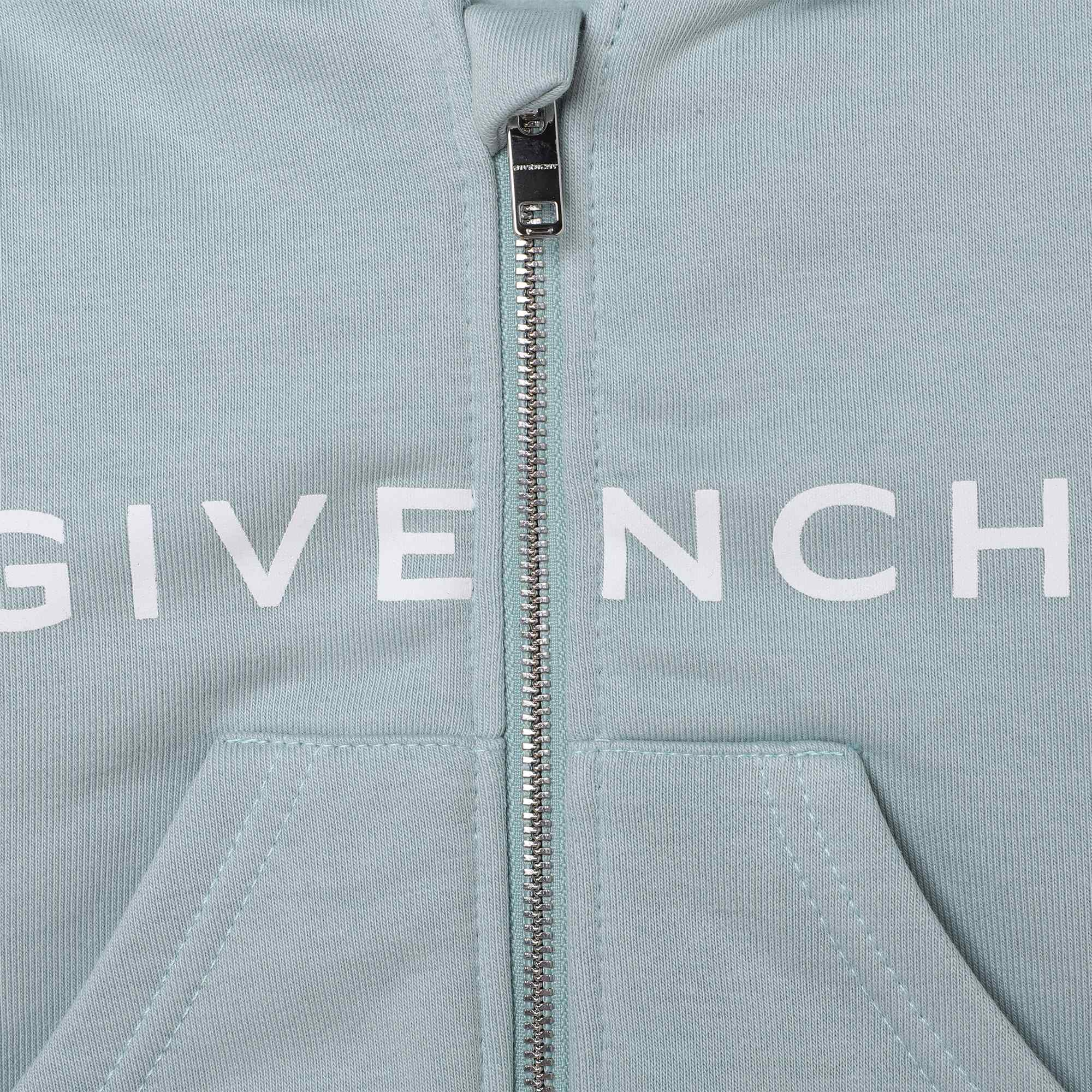 Givenchy Baby Boys Logo Hoodie in Light Blue