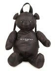 Givenchy Kids Unisex Logo Teddy Bear Backpack in Black